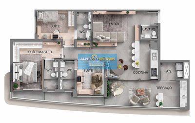 Apartamento, 3 quartos, 114 m² - Foto 1