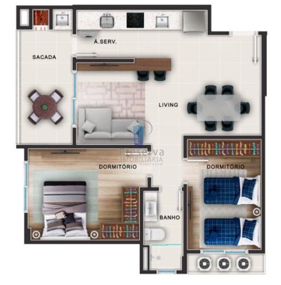 Apartamento, 2 quartos, 61 m² - Foto 2