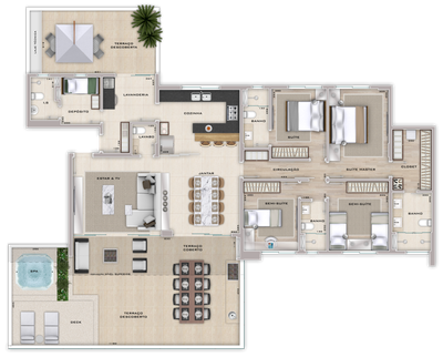 Apartamento, 4 quartos, 244 m² - Foto 3