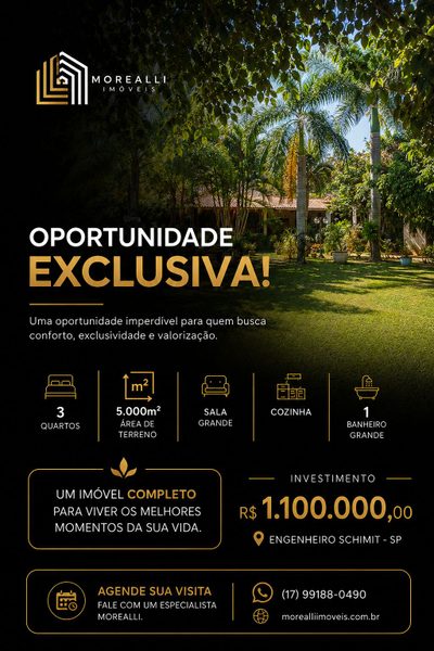 Chácara, 3 quartos - Foto 1