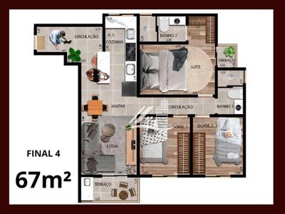 Apartamento, 2 quartos, 67 m² - Foto 5