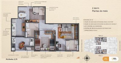 Apartamento, 2 quartos, 63 m² - Foto 1