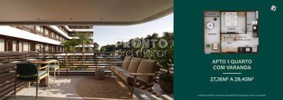 Apartamento, 1 quarto, 23 m² - Foto 1