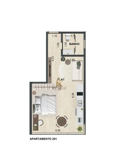 Apartamento, 1 quarto, 44 m² - Foto 4