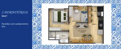 Apartamento, 2 quartos, 36 m² - Foto 1