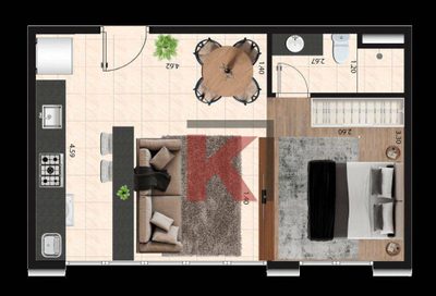 Apartamento, 1 quarto, 37 m² - Foto 5