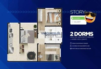 Apartamento, 2 quartos, 51 m² - Foto 2
