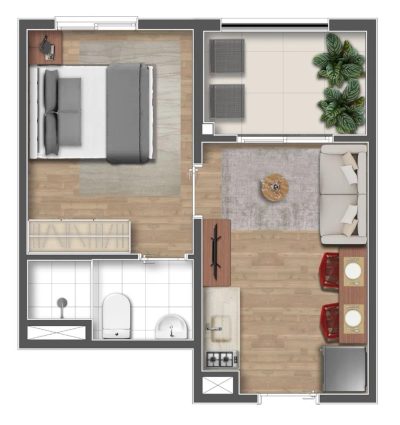 Apartamento, 2 quartos, 42 m² - Foto 5