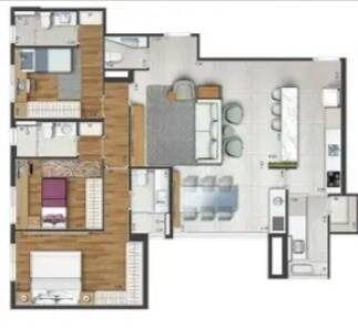 Apartamento, 3 quartos - Foto 2