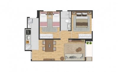 Apartamento, 2 quartos, 48 m² - Foto 4