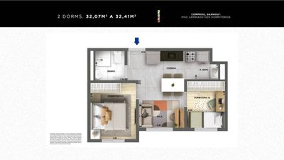 Apartamento, 2 quartos, 32 m² - Foto 4