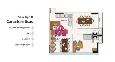 Sala-Conjunto, 68 m² - Foto 2