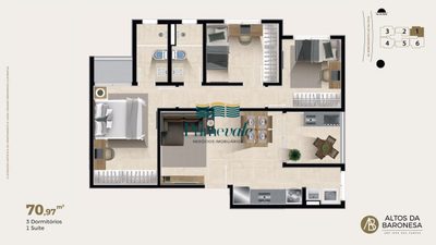 Apartamento, 3 quartos, 71 m² - Foto 5