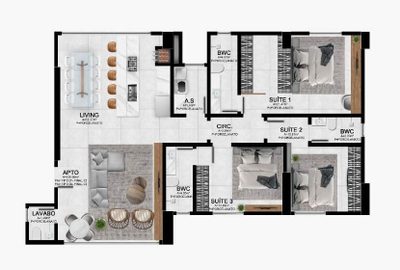 Apartamento, 3 quartos, 141 m² - Foto 5