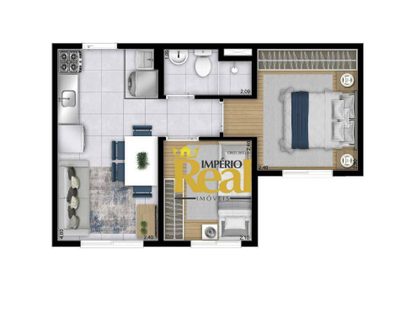 Apartamento, 2 quartos, 32 m² - Foto 3