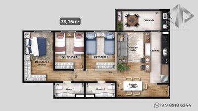 Apartamento, 2 quartos - Foto 5