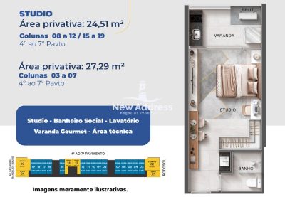 Apartamento, 1 quarto, 24 m² - Foto 2
