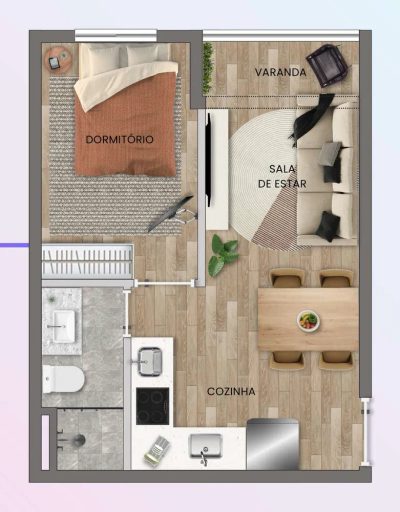 Apartamento, 1 quarto, 24 m² - Foto 1