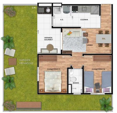 Apartamento, 2 quartos, 51 m² - Foto 5