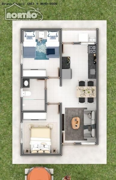 Casa, 2 quartos, 50 m² - Foto 1