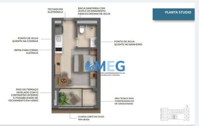 Kitnet-Studio, 27 m² - Foto 2
