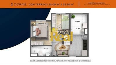 Apartamento, 2 quartos, 35 m² - Foto 1