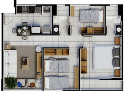 Apartamento, 2 quartos, 55 m² - Foto 5