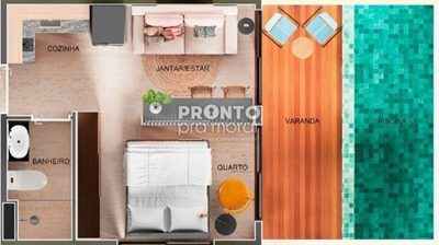 Apartamento, 1 quarto, 30 m² - Foto 1