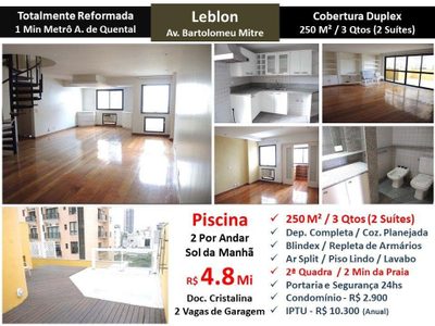 Cobertura, 3 quartos, 250 m² - Foto 1