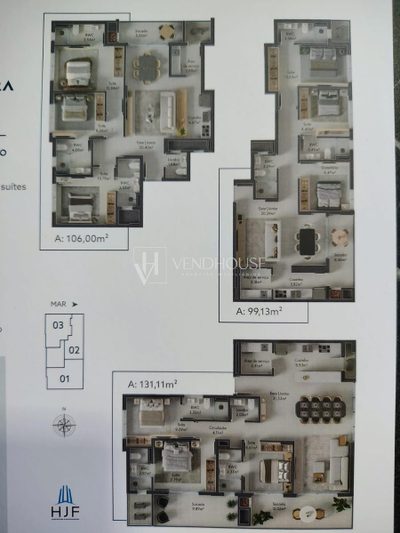 Apartamento, 3 quartos, 131 m² - Foto 2