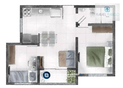 Apartamento, 2 quartos, 37 m² - Foto 3