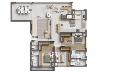 Apartamento, 3 quartos, 142 m² - Foto 4
