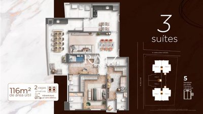 Apartamento, 3 quartos, 116 m² - Foto 1