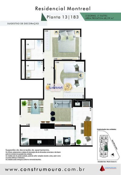 Apartamento, 2 quartos, 68 m² - Foto 3