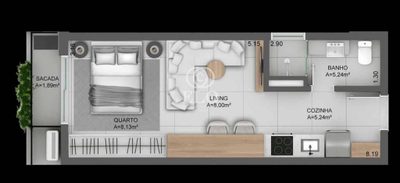 Apartamento, 1 quarto, 69 m² - Foto 4
