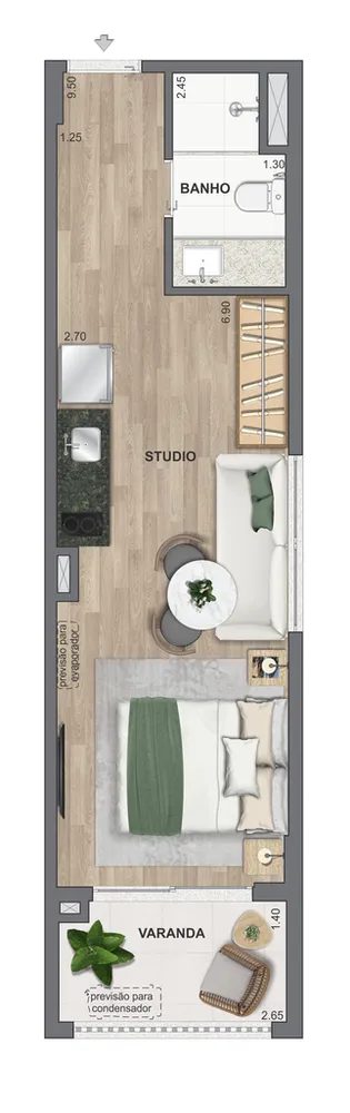 Apartamento, 1 quarto, 32 m² - Foto 4