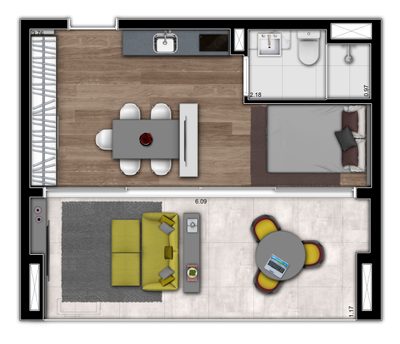 Apartamento, 1 quarto, 34 m² - Foto 5