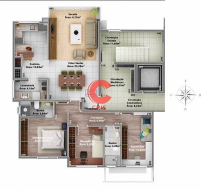 Apartamento, 3 quartos, 101 m² - Foto 1