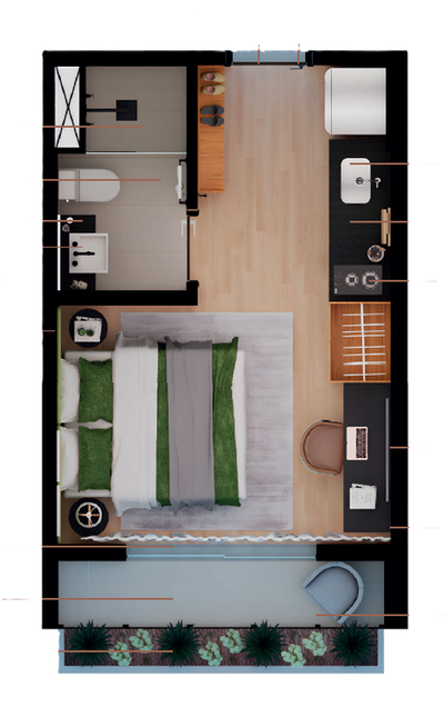 Apartamento, 1 quarto, 23 m² - Foto 4