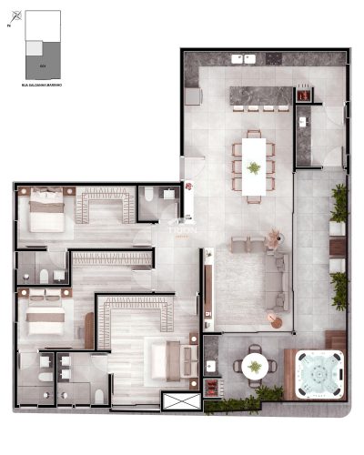 Apartamento, 3 quartos, 171 m² - Foto 3