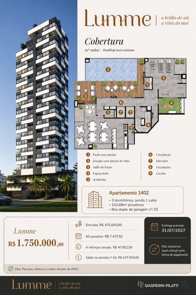 Apartamento, 3 quartos, 102 m² - Foto 2