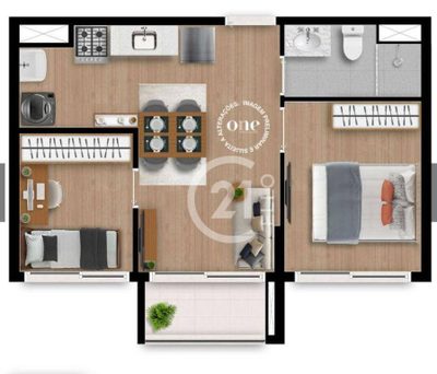 Apartamento, 2 quartos, 38 m² - Foto 2