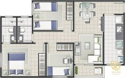 Apartamento, 3 quartos, 76 m² - Foto 3