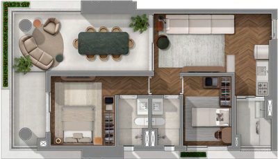 Apartamento, 2 quartos, 106 m² - Foto 2
