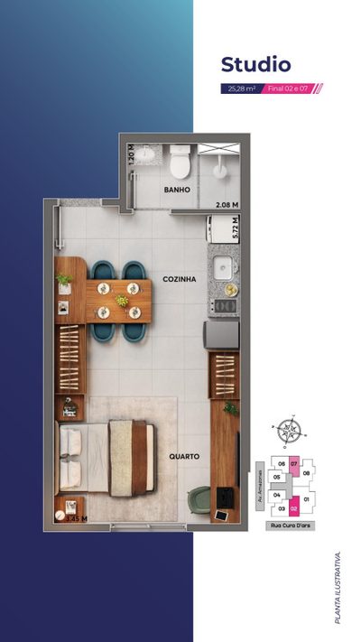 Apartamento, 1 quarto, 32 m² - Foto 3