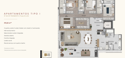 Apartamento, 4 quartos, 221 m² - Foto 1