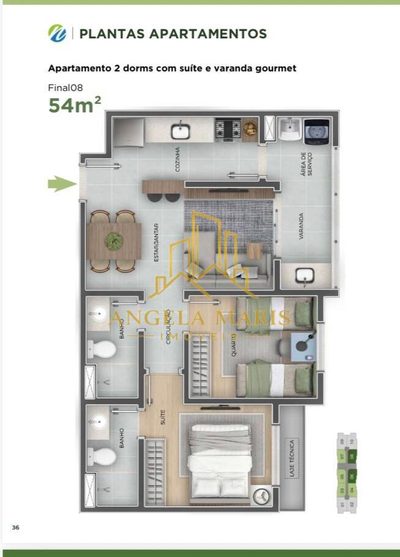 Apartamento, 2 quartos, 54 m² - Foto 5