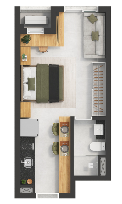 Apartamento, 1 quarto, 28 m² - Foto 5