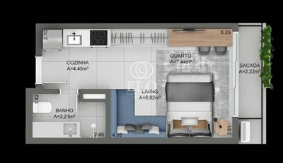 Apartamento, 1 quarto, 69 m² - Foto 5