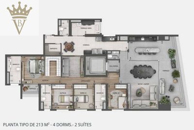 Apartamento, 4 quartos, 213 m² - Foto 2